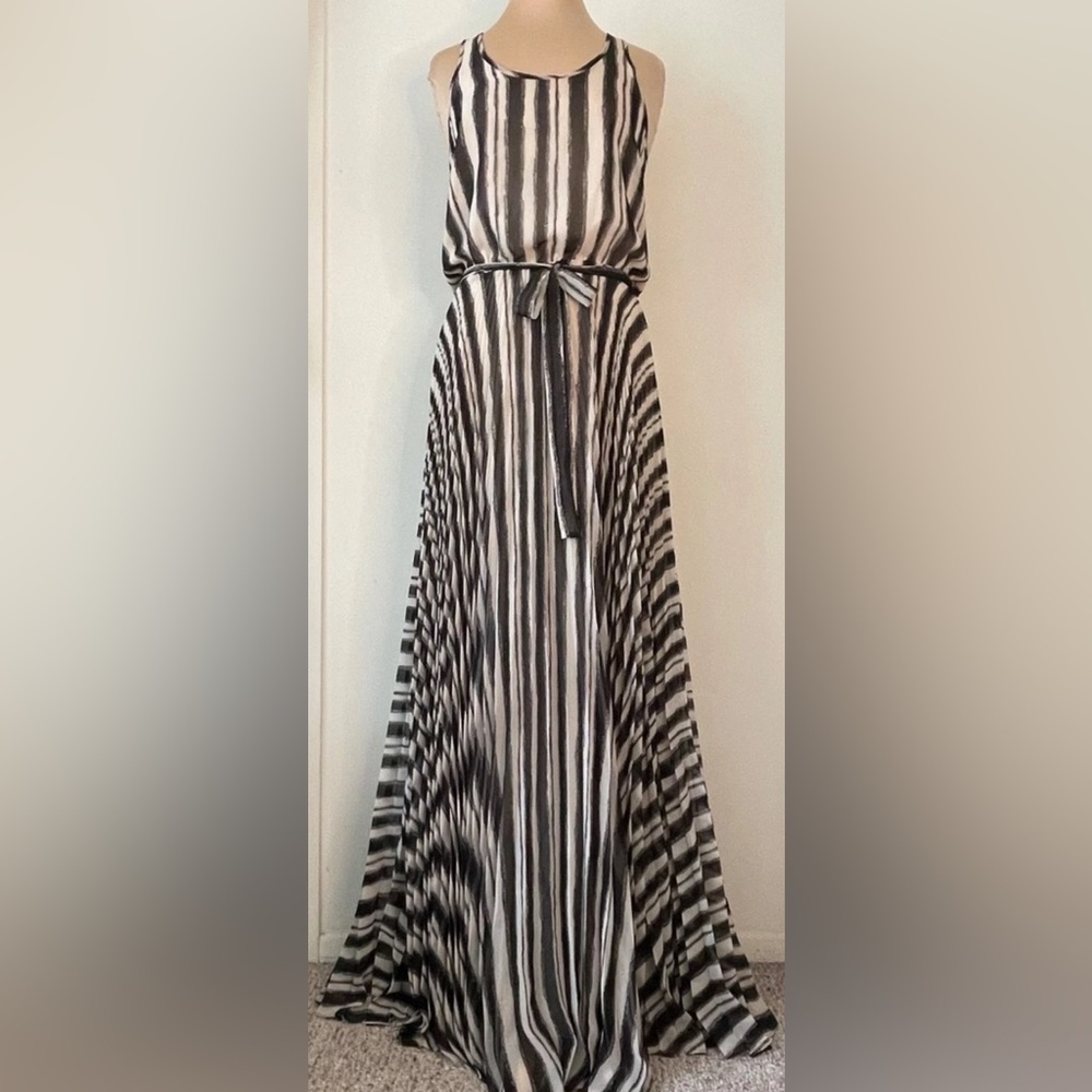 Parker Striped Maxi Dress with Belt